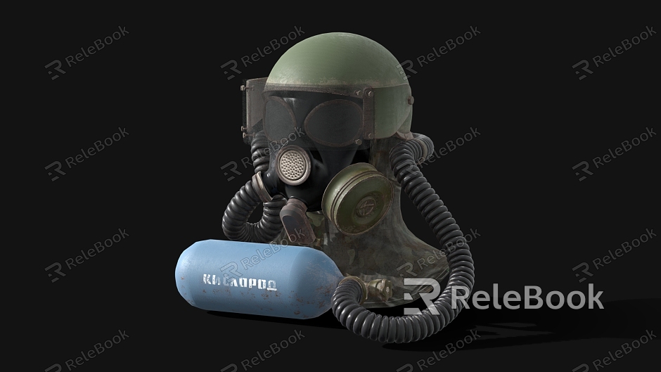 Gas Mask Helmet Mask Gas Mask Gas Tank model