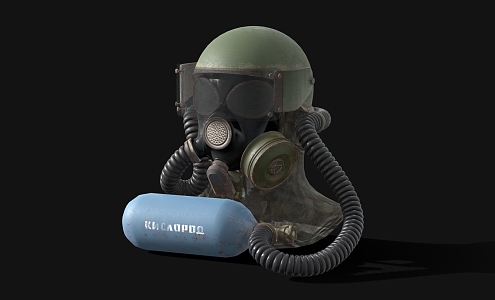 Gas Mask Helmet Mask Gas Mask Gas Tank 3d model