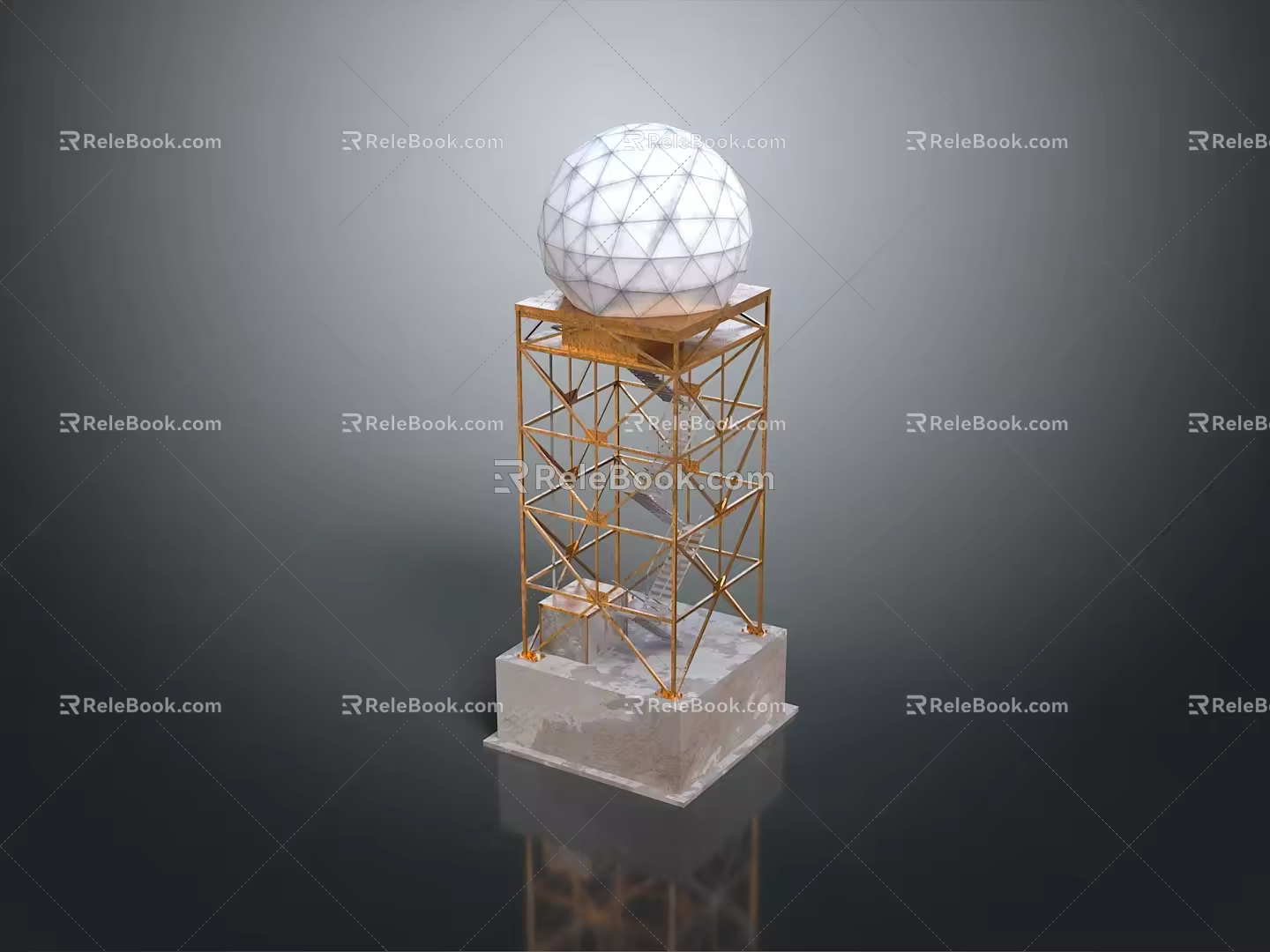 Iron frame large iron frame iron frame house factory industrial iron frame iron ladder rigid ladder work frame rigid scaffold 3d model