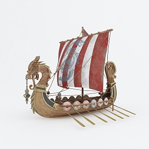 Dragon Boat Ornaments 3d model