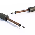 Two Traditional Metal Head Weapons With Wooden Handles And Classic Design