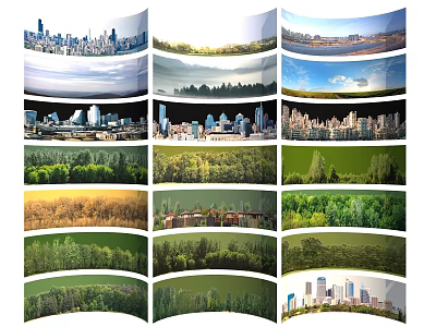 Stunning Scenery Collection of Urban Skylines Forests Rivers and Natural Landscapes 3d model
