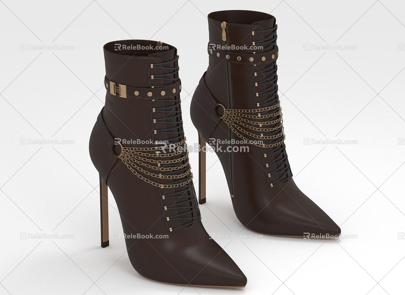 High Heel Boots High Heels Women Shoes Shoes Boots 3d model