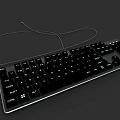 Black Wired Computer Keyboard For Desktop PC With Standard Key Layout And Sturdy Design