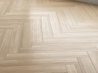 Light Colored Herringbone Wooden Flooring With Natural Wood Grain And Smooth Surface 3d model