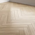 Light Colored Herringbone Wooden Flooring With Natural Wood Grain And Smooth Surface