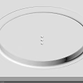 Modern Minimalist Ceiling Design With Circular Shape Three Small Lights And LED Strip