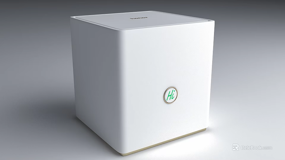 Ugreen Mini PC White Cube Design With Green Indicator Light And Compact Build 3d model 