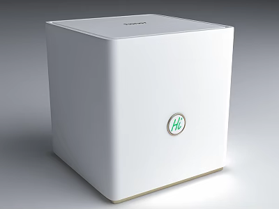 Ugreen Mini PC White Cube Design With Green Indicator Light And Compact Build 3d model