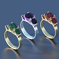 Ring Diamond Ring Gem Ring 3d model