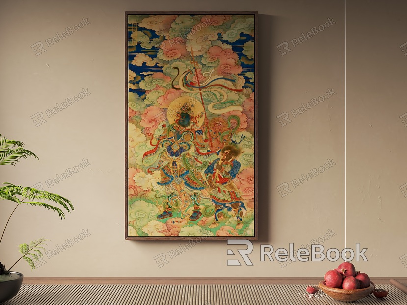 New Chinese Decorative Painting Buddha Statues Hanging Painting model