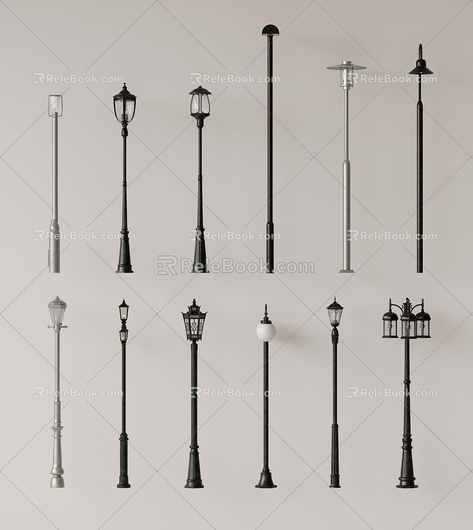 Street Light Single Arm Street Light Courtyard Street Light Landscape Street Light High Pole Street Light Garden Street Light 3d model