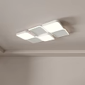 Modern Ceiling Lights With Four Different Square And Round Design Styles 3d model
