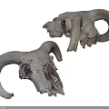 Two Horned Skull Shaped Dolls With Unique Design For Home Decor Collection