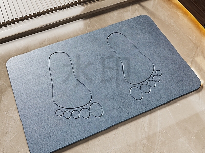 Toilet Mat Floor Mat 3d model