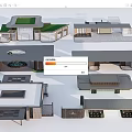 Modern Community Gate Community Entrance Gate 3d model