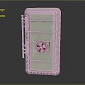 Silver Industrial Metal Safety Door Featuring Riveted Frame And Red Circular Valve