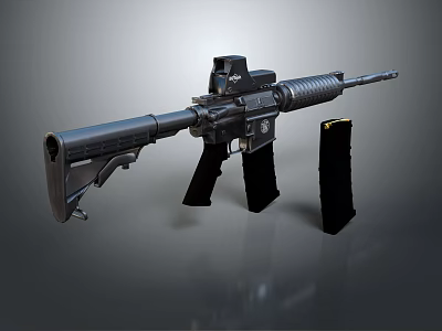 modern rifle semi-automatic rifle combat rifle battle rifle 3d model