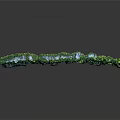Scenic Cliff Terrain Adorned With Lush Green Vegetation And Natural Rock Formations