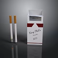 King Piki's Red Cigarette Box With Two Filter Cigarettes And White Tips