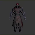 Man in Red Cloak and Purple Armor Detailed Fantasy Character Design