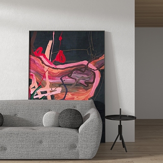 abstract decorative painting 3d model