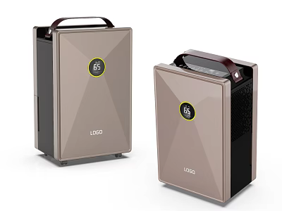 Stylish Modern Air Cooler Fan With Portable Handle Digital Display And Logo 3d model