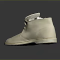 Beige High Top Casual Shoes With Lace Up Design And Rubber Sole