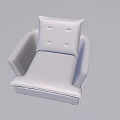 Modern Single Sofa With Button Tufted Backrest And Upholstered Seat Armrest Design 3d model