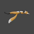 Game Movie Character Cartoon Fox With Orange White Fur Blue Eyes Black Diamond Ornament