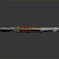 Bloodstained Circular Blade Weapon Featuring Blue Metal And Orange Striped Handle