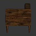 Elegant Classic Brown Sofa With Tufted Backrest And Wooden Legs Design