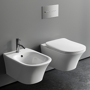 Modern wall-mounted toilet 3d model