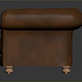 Classic Brown Tufted Chesterfield Sofa With Rolled Arms And Three Seats