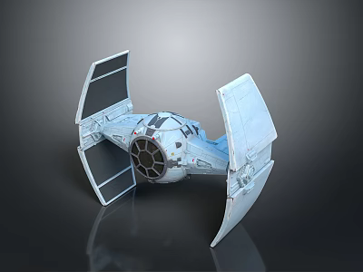 Highly Detailed TIE Fighter 3D Model Showcasing Cosmic Spacecraft Design And Structure 3d model