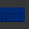 Blue Simple Tent With Sleek Design Featuring Door And Window On Dark Background