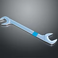 Professional Hardware Tool Wrench With Silver Metal Body And Blue Grip Strap