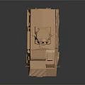 Sand Colored Armored Wheeled Military Vehicle With Turret And Heavy Armor