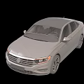 Gray Volkswagen Sedan Exterior Design With Modern Front View And Side Profile