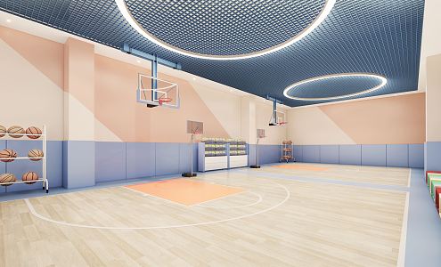 Modern Basketball Hall Piano Teacher 3d model