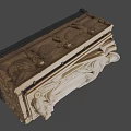Ancient Golden Sarcophagus With Recumbent Figure Sculpture And Intricate Carvings On Ornate Base