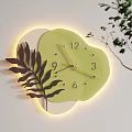 Creative Wall Clocks With Flower Shaped Design And Leaf Decoration For Home Decor 3d model