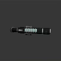 Futuristic Mechanical Weapon With Glowing Blue Light And Spring Mechanism