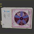 Electronic Appliance Outdoor Air Conditioner Unit With White Fan Grill Design