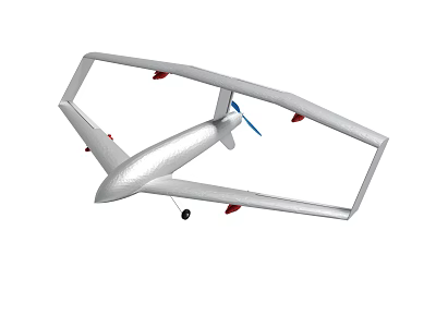 Advanced Fixed Wing Drone With Unique Rectangular Wing Structure And Propeller 3d model