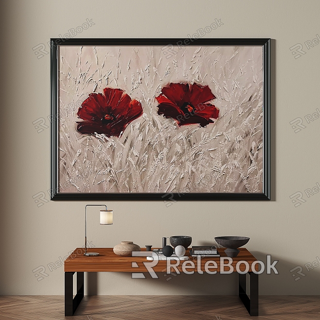 French retro abstract decorative painting model