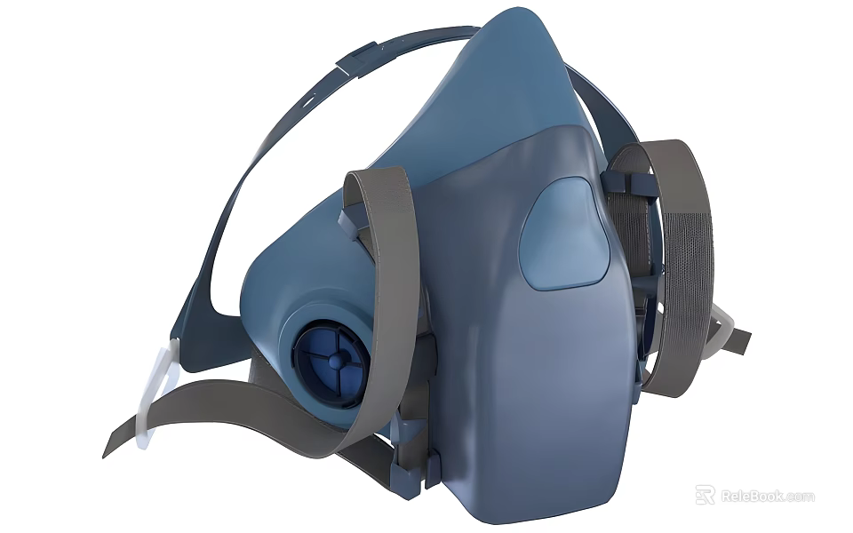 Medical Device Respirator Mask with Ergonomic Design and Adjustable Straps for Secure Fit 3d model 