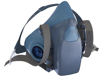 Half mask reusable respirator 3d model