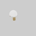 Modern Minimalist Table Lamp With White Lampshade Beige Base And Brown Accents