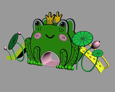 Modern Slide Frog Slide 3d model